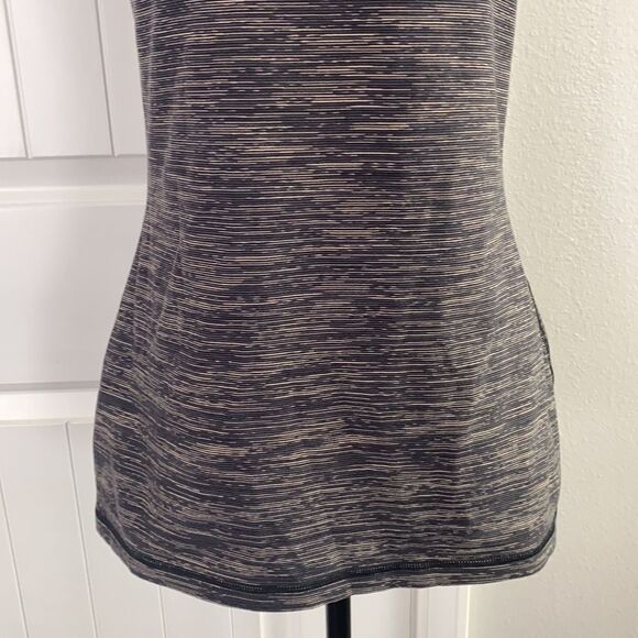 Lululemon Power Y Tank Gray Tan Straps Size 10 - Picture 5 of 11
